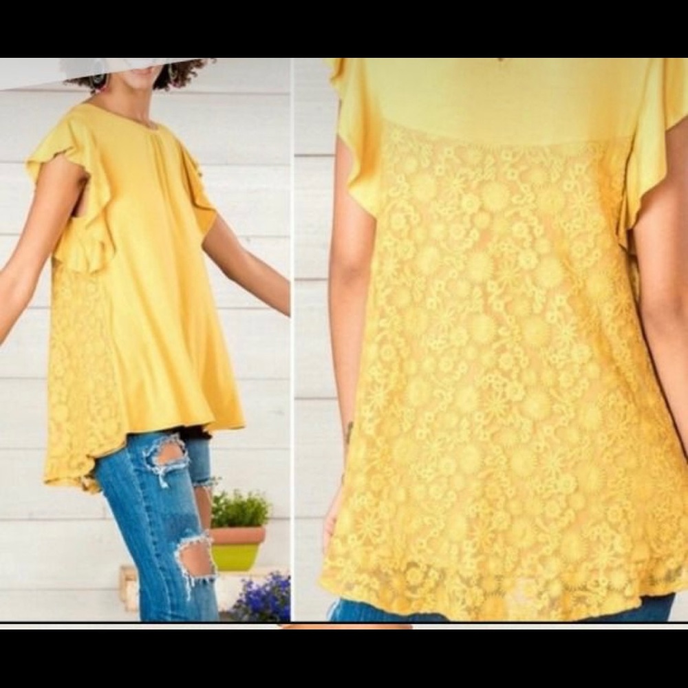 MATILDA JANE Bocce Ball yellow top XS